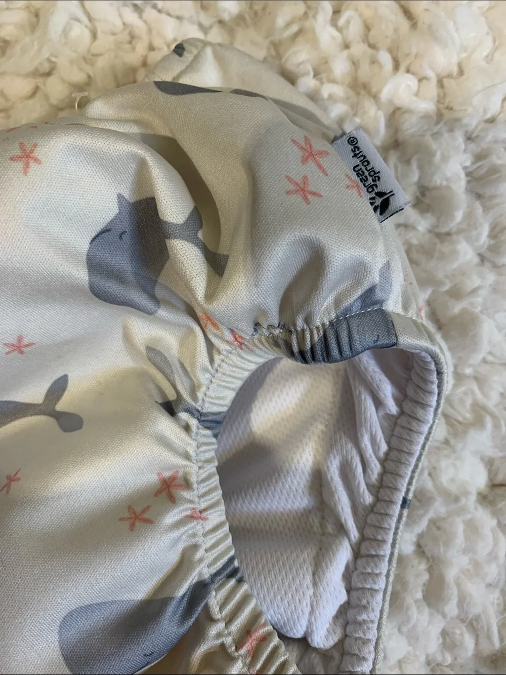Green Sprouts 2T-3T 28-33 lbs Whale Print Swim Diaper Cover